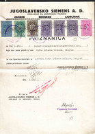 Yugoslavia Old Document With Revenue Stamps, Multifranked - Cartas & Documentos