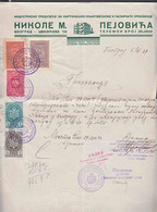 Yugoslavia Old Document With Revenue Stamps, Multifranked - Brieven En Documenten