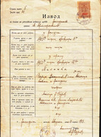 Serbia Old Document With Revenue Stamps - Serbie