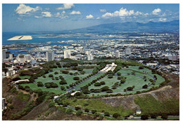 (O 23) USA - Honolulu Airport And Puncbowl Crater - Island Of Oahu / USA - Honolulu Airport And Puncbowl Crater - Mokupu - Oahu