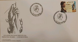 A) 1996, BRAZIL, 150 YEARS OF THE BIRTH OF PRINCESS ISABEL- THE REDEEMER, FDC, ECT - Briefe U. Dokumente