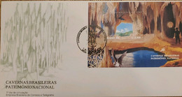 A) 1996, BRAZIL, CAVERNS NATIONAL HERITAGE, FIRST DAY COVER - Covers & Documents