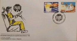 A) 1995, BRAZIL, REDUCE ACCIDENTS AT THE TICKETS – STOP, FIRST DAY COVER, ECT - Altri & Non Classificati