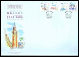 Hong Kong 1999 - 2002 Definitives Last Day Cover Skyline Postmark High Values Only - FDC