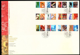Hong Kong 2002 Definitives FDC Low Values Hong Kong Postmark - FDC
