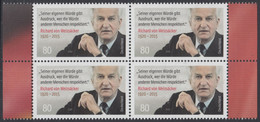!a! GERMANY 2020 Mi. 3539 MNH BLOCK W/ Right & Left Margins - Richard Von Weizsäcker, Federal President - Nuevos