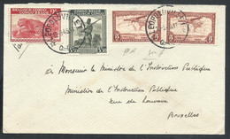 L Affr 2,5f + 3,5f + PA 5f X2 De LEOPOLDVILLE/1946 Pour Bruxelles - Brieven En Documenten