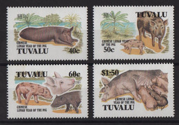 Tuvalu - N°673 à 676 - Faune - Porc - Cote 5.50€ - * Neufs Avec Trace De Charniere - Tuvalu