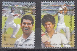 INDIA 2013, FIRST DAY CANCELLED, Sachin Tendulkar, Indian Cricket, Set 2 V, - Used Stamps