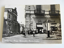 ANIMATA CANOSA PIAZZA BOEMONDO TEATRO  BAR CAFFE POMPA BENZINA OIL ESSO   VIAGGIATA CONDIZIONI FOTO - Bari