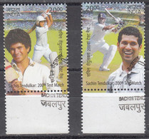 INDIA 2013, FIRST DAY CANCELLED, Sachin Tendulkar, Indian Cricket, Set 2 V, - Used Stamps
