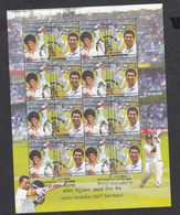 INDIA 2013, FIRST DAY CANCELLED, Sachin Tendulkar, Indian Cricket, Sheetlet - Used Stamps