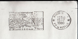 Monaco 1980 Monte-Carlo / Festival International De Feux D'Artifice, International Fireworks Festival / Machine Stamp - Maschinenstempel (EMA)