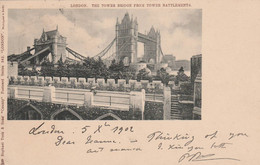 London 1902 -Tower Bridge From Tower Battlements - Scan Recto- Verso - Other & Unclassified