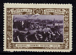 Australia 1938  Brisbane With Brisbane River - NSW 150th Anniversary Cinderella MNH - Cinderella
