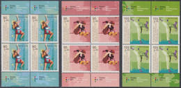 !a! GERMANY 2020 Mi. 3542-3544 MNH SET Of 3 BLOCKS W/ Bottom & Top Margins - Sporting Aid: New Olympic Sports - Nuevos