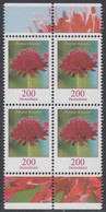!a! GERMANY 2020 Mi. 3556 MNH BLOCK W/ Bottom & Top Margins (a) - Flowers: Purple Scabiosa - Nuevos