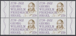 !a! GERMANY 2020 Mi. 3560 MNH BLOCK W/ Right & Left Margins - Georg Wilhelm Friedrich Hegel, Philosopher - Unused Stamps
