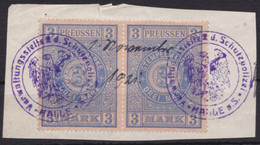 2 Stempelmarken Zu 3 Mark, Siegel "Schutzpolizei Halle", 1921 - Other & Unclassified