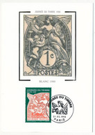 FRANCE =>  2 Cartes/Soie - Journée Du Timbre 1998 PARIS - Timbre Type Blanc - 1990-1999