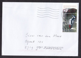 Netherlands: Cover, 2020, 1 Stamp + Tab, Woodpecker Bird, Animal (traces Of Use) - Briefe U. Dokumente