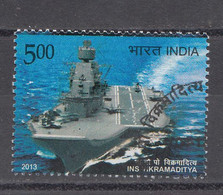 INDIA 2013, FIRST DAY CANCELLED,  INS Vikramaditya, Ship, Aircraft Carrier, 1 V - Gebruikt