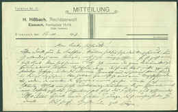 Deutschland Thüringen Eisenach Rechnung Deco 1917 " H.Hißbach Karlsplatz 15/19 Cafe Central " Jugendstil - Altri & Non Classificati