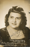 Real Photo Hilda Morales De Allouis  Autograph Firmada . Casada René Allouis . Novela Palmolive . Light Crease - Cuba
