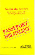 France - 1994 - Passeport Philatélique Salon Du Timbre - 15 Au 24 Octobre 1994 Parc Floral De Paris Nºs YT Sur Photos - Expositions Philatéliques