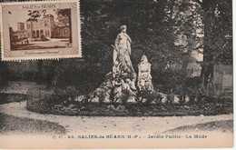 N°4701 R -timbres Vignette Saliès De Béarn Sur Carte Postale De Saliès -RR- - Tourism (Labels)