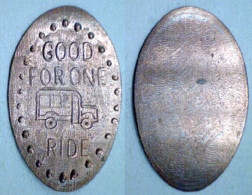 02262 GETTONE TOKEN JETON FICHA ELONGATED  GOOD FOR ONE RIDE - Souvenir-Medaille (elongated Coins)