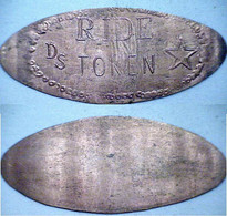 03149 GETTONE TOKEN JETON FICHA ELONGATED  CAROUSEL DS RIDE TOKEN - Pièces écrasées (Elongated Coins)