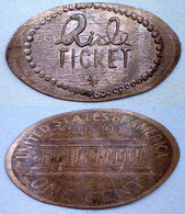03639 GETTONE TOKEN JETON FICHA ELONGATED RIDE TICKET - Elongated Coins
