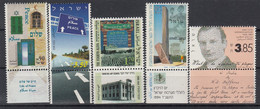 Israel 1994 Peace. Mordecai Haffkine. Memorial Day. Aliya. Lot (5) All With Tabs. MNH. VF. - Lots & Serien