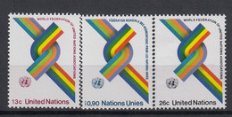 United Nations 1976 World Federation Of UN Associations. 3 Val. MNH. VF. - Ungebraucht