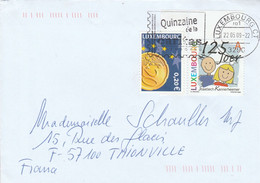 LUXEMBOURG AFFRANCHISSEMENT COMPOSE SUR LETTRE POUR LA FRANCE 2009 - Storia Postale