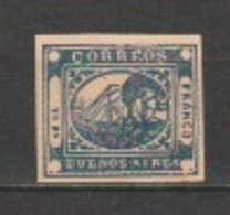 ARGENTINA- Buenos Aires- Scott # 8. -Catalog Value $ 600.00 - Buenos Aires (1858-1864)