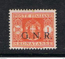 R.S.I.:  1944  TASSE  -  £. 1  ARANCIO  N. -  SASS. 55 - Postage Due