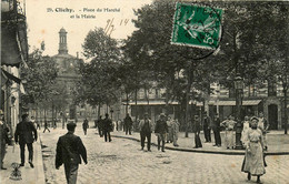Clichy * Place Du Marché Et La Mairie - Clichy