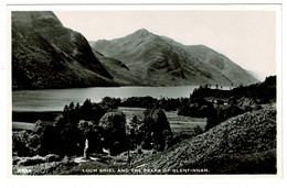 Ref 1399  - Real Photo Postcard - Loch Shiel & Peaks Of Glenfinnan Inverness-shire Scotland - Inverness-shire