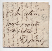 AN 4 - LETTRE Avec MP De PUGET THENIERS (ALPES MARITIMES / COMTE DE NICE) - 1701-1800: Vorläufer XVIII