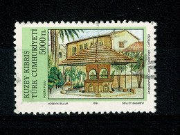 Ref 1400 - 1991 Turkey Cyprus  - 5000 Tl  Used Stamp - SG  310 Arabahmet Mosque  - Lefkosa - Cat £6.50 - Usati