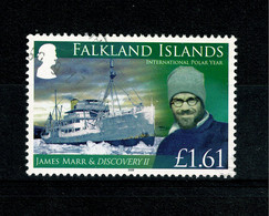 Ref 1400 - 2000 Falkland Islands  - £1.61 Fine Used Stamp - SG  1091 James Marr & Discovery II - Cat £7.50 + - Falkland