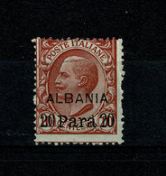 Ref 1400 - 1902 Italy Italian Offices In Albania  - 20 Para 0n 10c  Mint Stamp - SG 25  Cat £43+ - Albania