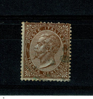 Ref 1400 - 1863 Italy - 30c Brown - Fine Used Stamp - SG 13 - Cat £21+ - Afgestempeld