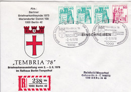 Eingedruckter R-Zettel,  1000 Berlin 42,  Nr. 238 Ub " Bb ",  TEMBRIA '78 - R- Und V-Zettel