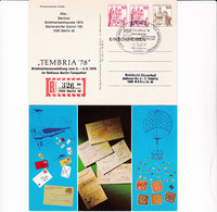 Eingedruckter R-Zettel,  1000 Berlin 42,  Nr. 326 Ub " Bb ",  TEMBRIA '78 - R- & V- Vignette