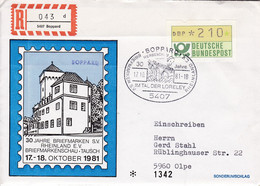 Eingedruckter R-Zettel,  5407 Boppard,  Nr. 043 Ub "d ", Im Tal Der Loreley - R- & V- Labels