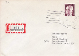 Eingedruckter R-Zettel,  5600 Wuppertal 1, Nr. 003 Ub "z ", - R- & V- Labels