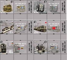Finland. Peterspost. Lost Tram Lines Of Baltic Towns, Set Of 6 Stamps With Labels - Other & Unclassified